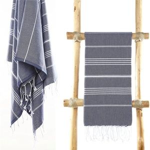 37x70 Lightweight and Thin Turkish Beach Towel 100% Cotton Sand-Free and Quick-D